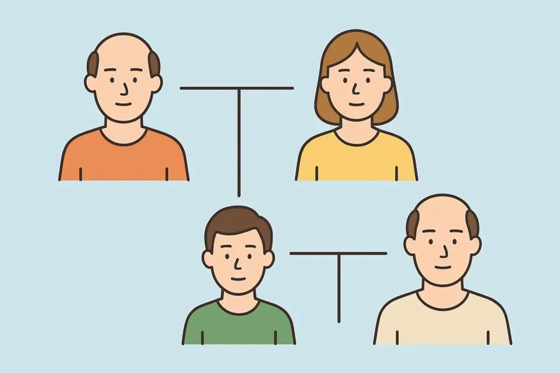 禿頭は父方か叔父方の遺伝か？