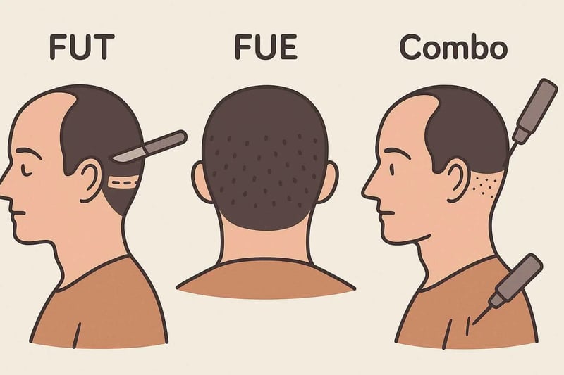 植毛の方法はどう選ぶ？FUT・FUE・COMBOを比較